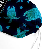 Plastic Bag Holder,Reusable Grocery Bag Holder for Home Kitchen Travelling Camping Beach Decor, use 1 Pack，Marine life Turtle Pattern