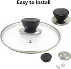 10pcs Pot Lid Knobs - Heat Resistant & Anti-Slip Grip | Universal Replacement Pot Lid for Glass Pots Pans Lids Top (Black)