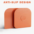 Pan Scraper, 10 Pcs Plastic, Non Scratch for Cast Iron, Pot and Pan Cleaning, Sturdy Scraper Kitchen Tool-Orange