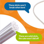150 Count 4 INCH White Paper Lollipop Sticks,Cake Pop Sticks,Sucker Sticks for Cookies,Rainbow Candy,Chocolate,Cake Topper(Dia 3.5mm)