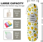 The Bag Grocery Holder, Lemon Organizer for Shopping Bags, Wall Mount Plastic Storage Container Dispenser, Kitchen Gifts for Women Family Friends Grandma Mom (C-2)