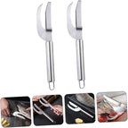 2pcs Fish Remover Set Stainless Steel Handle Multi-Use Fish Scaler and Belly Opener Tool for Kitchen Reusable Gadget