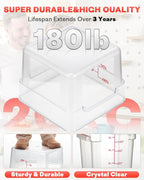 12 Quarts Sous Vide Container: 8 PCS Commercial Food Storage Containers with Lids - Clear Food Container with Scales Handles for Home Restaurant Kitchen Storage Pizza Bread N3