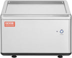 VEVOR Fried Ice Cream Machine, 12.6" x 8.5" 120W Stir-Fried Ice Cream Roll Maker with Compressor and 2 Scrapers, for Making Dessert Rolls, Frozen Yogurt