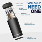 Frost Buddy Universal Buddy Can Cooler - Fits All - For Regular 12 & 16 oz or Slim-Size Bottles - Insulated Double-Walled Stainless Steel (Black Leopard)