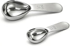 2pcs Tablespoon Coffee Scoop, Coffee Scoop Set, 15ml 30ml Tbsp Coffee Bean Measuring Spoon Stainless Steel Table Spoon Scoop with Short Handle Suitable for Tea Ground Sugar Flour