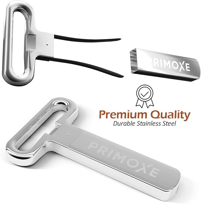 Ah So Two Prong Wine Cork Remover with Bottle Opener - Professional Stainless Steel Puller - Extractor For Opening & Vintage Collecting - for Connoisseurs & Collectors to Uncork