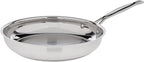 Cuisinart 10-Inch Open Skillet, Stainless Steel Skillet Large Kitchen Pan, Dishwasher Safe, Compatible with Induction, Electric, Gas Cooktops, Oven Safe Saucepan, Cool Grip Handles