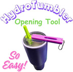 Hydro Style Tumbler Opening Tool, Plastic Lid Removal Tool with Chain and Handle Clip (Green Shimmer)
