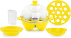 PEEPS & Dash Rapid Egg Cooker - Boiler, Poacher & Steamer - Includes Measuring & Recipe Guide - Dishwasher Safe - BPA Free - Holds 7 Eggs, Yellow