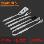 Brinman BBQ Tools & Grill Set, 19PCS Stainless Steel Grilling Accessories Kit in Case, Grill Utensil Set,Grill Sets for Men with Spatula, BBQ Gifts for Men, Women, Dad,Grills Tools.