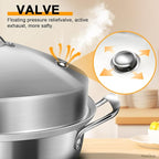 Large Roasting Pan with Rack and Lid, Gifts for mom women wife, Stainless Steel Large Oval Roaster, Nonstick Oven Cookware for Turkey Chicken, 21 Inch