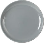 Gibson Home Rockaway 12 Piece Plates and Bowls Matte Outside/Shiny Inside Glaze Service for 4 Dinnerware Set - Blue - Dishwasher and Microwave Safe