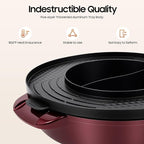 2 in 1 Hot Pot with Grill,Electric Smokeless Grill and Hot Pot BBQ Grill Soup Shabu Pot Household Electric Barbecue Plate Frying Cook Grill,2200W