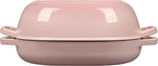 Enameled Cast Iron Oval Dutch Oven Pot with Lid, Dutch Oven for Sourdough Bread Baking, Oval Bread Pan, 7qt, Pink