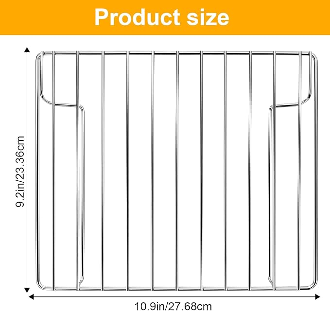 Toaster Oven Accessories for Hamilton Beach Easy Reach 4 Slice Countertop Toaster Oven, 10.9×9.2 IN Food Grade Stainless Steel Toaster Oven Replacement Parts Wire Rack, Dishwasher Safe