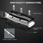 MOSFiATA 6" Boning Knife, Sharp Kitchen Cooking Knife with Finger Guard and Knife Sharpener, German High Carbon Stainless Steel EN1.4116 Chef’s Knife with Micarta Handle and Gift Box