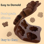 2 Packs 8-Cavity Insect Butterfly Flower Silicone 3D Cake Molds Trays Ladybug Shape Baking for DIY Soap Pudding Jelly Dessert Chocolate Muffin