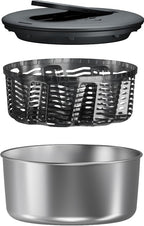 Zyliss Swift Dry Stainless Steel Salad Spinner - Fruit Cleaner & Lettuce Spinner with Push Pump - Non-Slip Bowl - Dishwasher Safe - Small