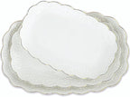 Kassel Ceramic Serving Platter Set | 16”/14”/12” Oval Serving Trays for Entertaining at Parties and Weddings | Oven Safe Extra Large Serving Trays for Tacos, Steak, and Cake