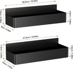 Mystozer Magnetic Spice Rack for Refrigerator, Kitchen Organizer and Storage Shelf, Black (2 Pack)…