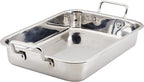 Farberware Classic Traditions Stainless Steel Roaster/Roasting Pan with Rack, 17 Inch x 12.25 Inch