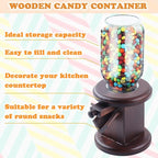 Wooden Candy Dispenser, Cereal Dispenser Countertop, Candy Containers & Storage, Versatile Snack Storage Machine, Suitable for Candy Bean, Cereal, M&M's, Peanuts