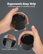 2" Grinder, Screen-Free, 3-Piece 4-Part Design, Zinc Alloy Grinder for Kitchen Spice, Black