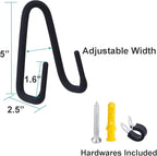 Wall Plate Hangers for 6-12 inches Plate, Adjustable Plate Stand Holder, Silicone Coating Vertical Plate Display, Black Small Size 4 Pack