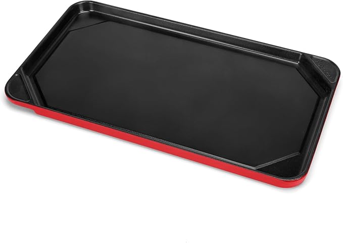 All American 1930 - Ultimate Flat Griddle with Ceramic Non-Stick Coating - Tomato Red - Durable & PFAS Free - For Easy, Prep, Cooking, & Cleaning - Made in the USA