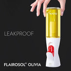 FLAIROSOL OLIVIA SIGNATURE Advanced Kitchen Oil Sprayer Technology, Fine Mist & Portion Control, Refillable Glass Olive Oil Cooking Spray Bottle for Air Fryer, Salad, BBQ, 130ml (White Print)