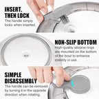 KEOUKE Manual Salad Spinner - Hand-Crank Vegetable & Lettuce Dryer for Washing, Spinning, and Draining Greens, Fruits, and Vegetables - Food-Grade Material, Easy-Clean Detachable Parts 4.2Qt.