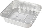 Waytiffer 50pack- 8 x 8 Aluminum foil Pans Disposable,Heavy Duty Square baking Cake Pans, Cooking Tins Homemade Breads Oven, Baking Roasting Pan