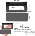 Mini Tart Pan Set of 6 Rectangular Non-Stick 4 Inch Quiche Pan Loose Removable Bottom Tart Pan for Pies, Quiche Bakeware, Cheese Cakes, Desserts