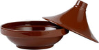 Restaurantware-Terra Tek 26 Ounce Terracotta Tagine Pot, 1 Microwavable Tagine Pot - Glazed Interior, Oven-Ready, Terracotta Serving Dish, Dishwashable, For Cooking And Serving