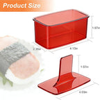 2PCS Red Musubi Maker press mold,Non-stick,BPA-Free sushi mold,Make Hawaiian Musubi at Home or Hawaii Restaurants