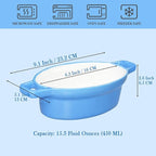 Soup Bowls With Handles 15 oz, French Onion Soup Bowl for Chili, Beef Stew, Cereal, 6" x 5" Oven Safe for Au Gratin, Ceramic Soup Crocks oven Safe, Microwave Dishwasher Safe - Set of 4, Blue
