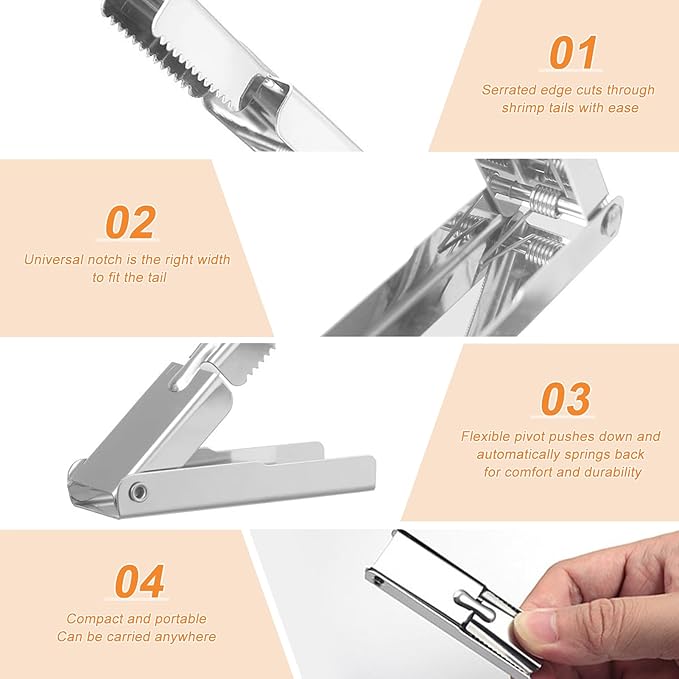 Crawfish Peeler Tool, Portable Stainless Steel Crawfish Tail Remover Tool, Crawfish Accessories for Easy Shelling, Fast Sheller Tool for Clean Hands, Best Kitchen Gadget for Seafood Lovers (5)