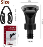 2-Pack Wine Aerator Pourer Spout With 2 Pack Wine Foil Cutter Tool, 2-in-1 Aerator Wine Pourer Wine Stopper, No Drip and No Spill Aerator for Wine Lovers, Gift Box Included - Black