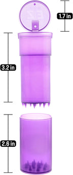 EZSPLITZ Cap & Crusher - 2-in-1 Herb Grinder with Extra Large Storage (Purple)