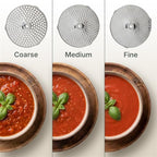Stainless Steel Food Mill with 3 Discs – Ergonomic Rotary Hand Crank for Tomato Sauce, Applesauce, Baby Food, Mashed Potatoes, Puree & Canning