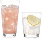 Libbey Monterrey Everyday Drinking Glasses Set of 8, Geometric Shape DOF and Glass Tumbler Set, All Purpose Kitchen Glassware Set for Water Cocktails