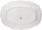 Lenox Serveware, Lenox French Perle White Serving Platter, Oval Shape, 18.5-Inch, Stoneware, Dishwasher Safe, Turkey Platter for Thanksgiving, Winter Hosting, Christmas Serving (White, 1 Piece)