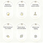 Versatile 2.5L Real Capacity Non-stick Electric Hot Pot Multicooker Glass Lid with Steamer Electric for Steaming, Boiling Stewing hotpot pots electric cooking ramen cooker Dorm