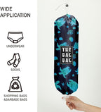Plastic Bag Holder,Reusable Grocery Bag Holder for Home Kitchen Travelling Camping Beach Decor, use 1 Pack，Marine life Turtle Pattern