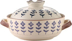 Ceramic Casserole, Japanese Clay Pot Donabe Stone Rice Pot With Lid, Earthen Pot Stockpot Ceramic Casserole Cooker Healthy Cookware Stove Pot Soup Hot Pot(Color:D)