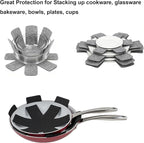 Pot and Pan Protectors 12 Pack 3 Different Sizes Pot Separator for Stacking Cookware Protectors Pan and Pot Dividers Pads Protect Glass Ceramic Dish Plates from Slipping Scratching Marring