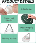 54 PCS Plate Hangers for The Wall, 0.8 Inch Mini Adhesive Vertical Plate Holders, Invisible Plate Hanger, Wall Hanging Hooks for Decorative Plates Pictures