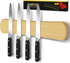 Swaitee Magnetic Knife Holder for Wall, 10 Inch Bamboo Strong Magnetic Knife Strip, Small Kitchen Storage Space Savers, Rv/Apartment/Farmhouse Accessories Organizer, Housewarming Gifts for New Home