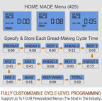 KITCHENARM 29-in-1 SMART Bread Machine with Gluten Free Setting 2LB 1.5LB 1LB Bread Maker Machine with Homemade Cycle - Stainless Steel Breadmaker with Recipes Whole Wheat Bread Making Machine